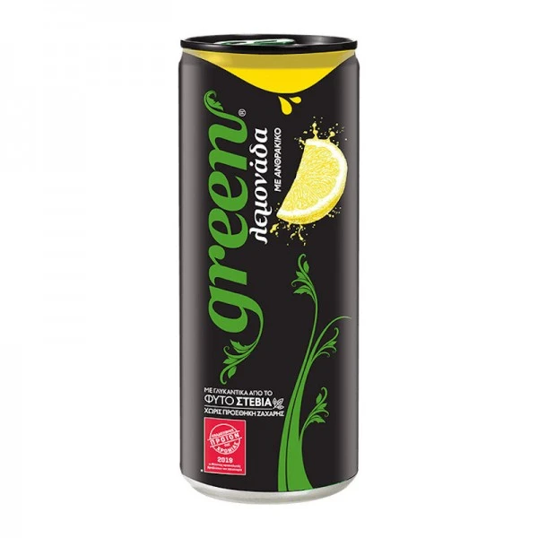 Ανθρακούχο Αναψυκτικό Λεμονάδα (Sleek  Can) GREEN COLA 330ml