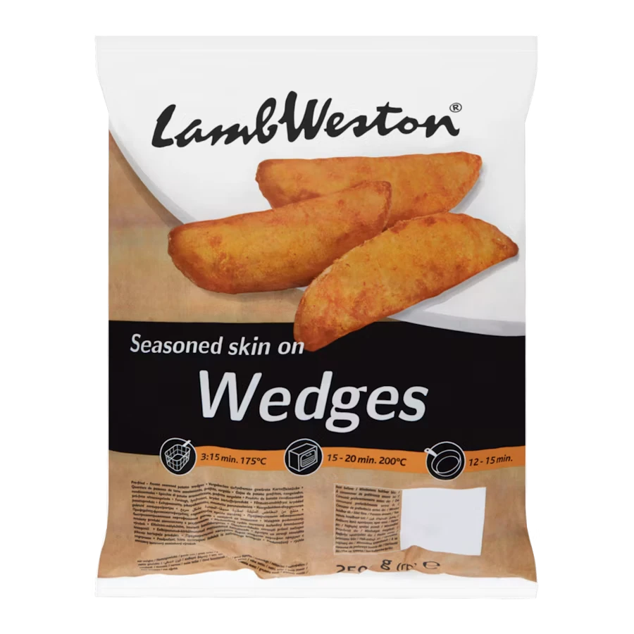 Πατάτες Seasoned Wedges Skin-On Κατεψυγμένες LAMB WESTON 2,5kg (4x2,5kg)