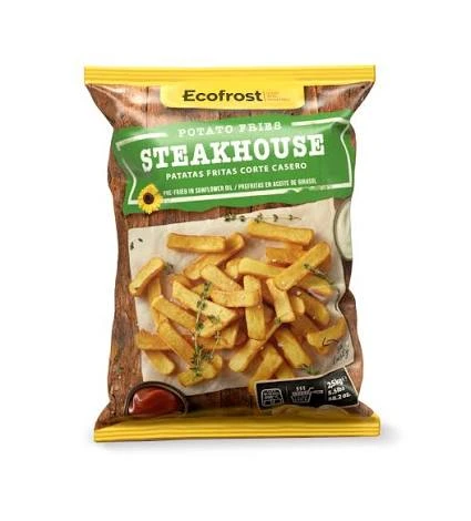 Πατάτες Προτηγανισμένες Stake House 9/18 ECOFROST (4x2,5kg)